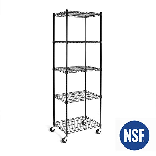 Seville Classics UltraDurable Heavy Duty NSF Solid Steel Wire Rack Storage Unit, Organizer for Garage, Warehouse, Office, Restaurant, Classroom, - WoodArtSupply