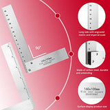 XUNTOP 4PCS Machinist Square 2, 3, 4 and 6 inch Squares Combinations, 90-Degree Right Angle Engineer Set Hardened Angle Ruler Hard Steel Construction XUNTOP