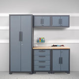 BIG RED 6 Piece Organizer Chest Tool Storage Cabinet, 18.5" x 76.8" x 75.79", Grey BIG RED