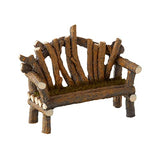 Mini Wooden Bench with Moss by ArtMinds - Bohemian Fairy Garden Decor ArtMinds