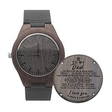 UFOORO Fathers Day Wooden Watches for Men, Natural Wood Watch Personalized Gifts Watch for Dad Birthday Graduation Mothers Day for Dad Gifts UFOORO