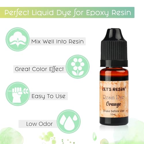 LET'S RESIN Epoxy Resin Paint Pigment 16 Color Concentrated Liquid Epoxy Resin Dye, Colorant for Resin Coloring, Resin Jewelry, Resin Art Crafts DIY LET'S RESIN