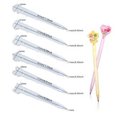 DIYBravo 6 Pcs Silicone Resin Cute Pen Molds, Star Bear Cat Bunny Moon Heart Head, UV Epoxy Resin Pen Casting Molds with 10 Black Refills for Kawaii DIYBravo