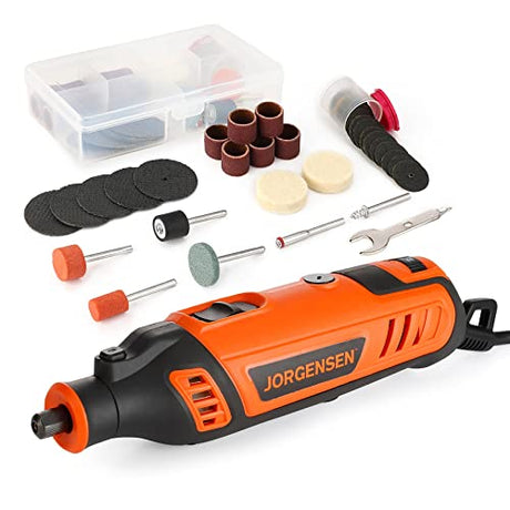 JORGENSEN Rotary Tool Kit, 6 Variable Speed Rotary Tool With 51pcs Rotary Tool Accessories, 1.6 Amp Powerful Rotary Tool Jorgensen