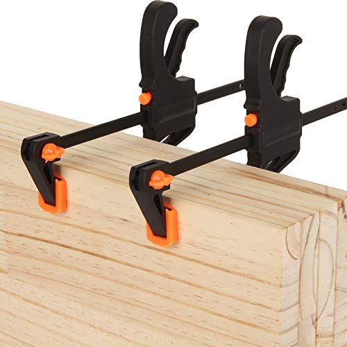 12 Pack 4 Inch Bar Clamps for Woodworking Quick Grip Clamps Trigger Clamp One Handed Ratchet Clamp, Mini Small Bar Clamps for Craft Wood Clamps for LISHINE