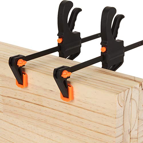 12 Pack 4 Inch Bar Clamps for Woodworking Quick Grip Clamps Trigger Clamp One Handed Ratchet Clamp, Mini Small Bar Clamps for Craft Wood Clamps for