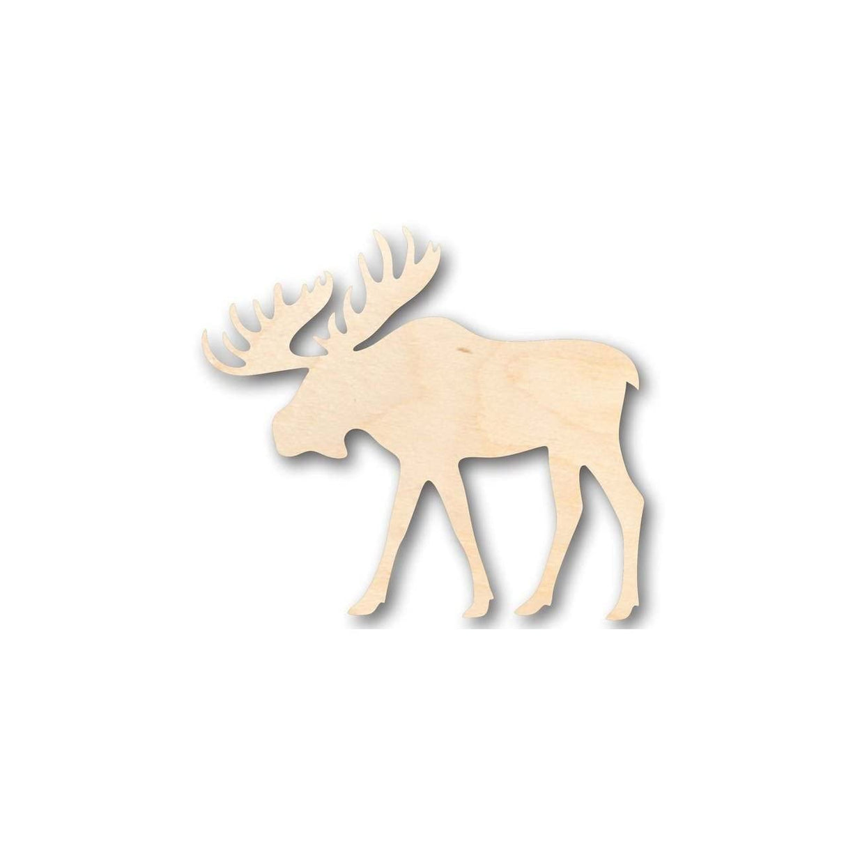 Unfinished Wood Moose Shape - Animal - Craft - up to 24" DIY 8" / 1/8" 24 Hour Crafts