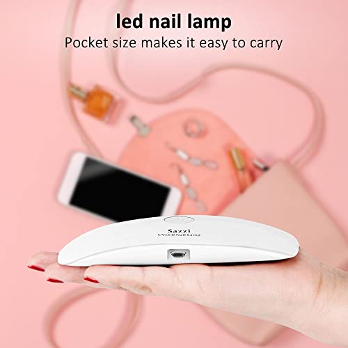 Sazzi Led Uv Nail Lamp UV Light for Resin, 24W, Industry Featured Low Heat Function, Cures 5 Fingernails or toenails at The Same time, Compatible Sazzi