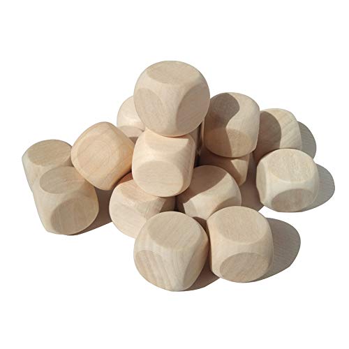 ccHuDE 100 Pcs Blank Wooden Dice Unfinished Wood Dice Wooden Cubes Wooden Square Blocks for DIY Craft Projects 16mm - WoodArtSupply