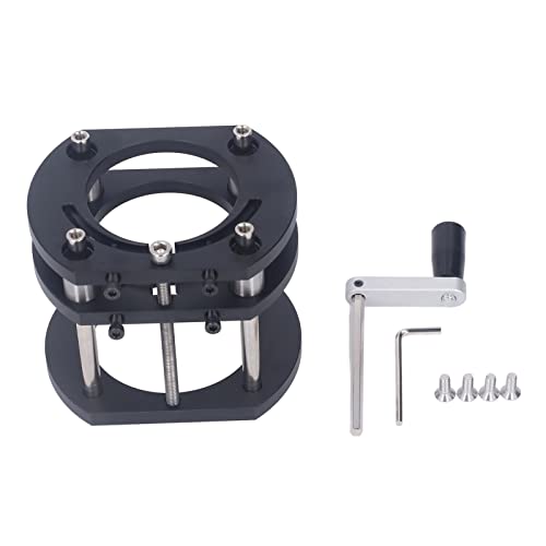 Router Lift Base, Aluminum Alloy Stainless Steel 4 Jaw Clamping, Strong Grip Firm Clamping Router Table Lifting System Base, 54mm Lifting Sturdy Rust Yunseity