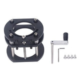 Router Lift Base, Aluminum Alloy Stainless Steel 4 Jaw Clamping, Strong Grip Firm Clamping Router Table Lifting System Base, 54mm Lifting Sturdy Rust Yunseity