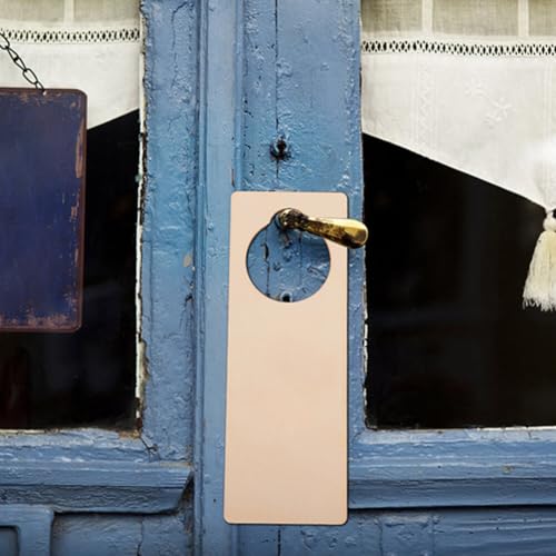 Operitacx 20Pcs Wood Door Knob Hanger Blank Wooden Door Knob Signs Cutouts for DIY Craft Unfinished Door Sign Direction Signs Operitacx