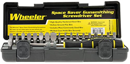 Wheeler Space Saver Screwdriver Set with Magnetic Screwdriver Handle, Bit Assortment and Storage Case for Maintenance Green 9.8 x 1.8 x 8.2" - WoodArtSupply