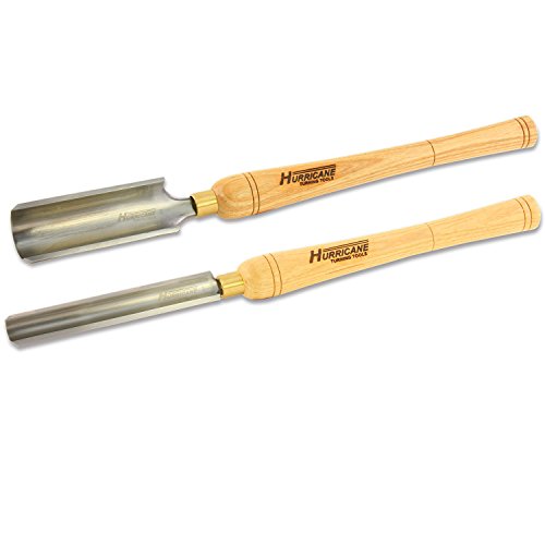 Hurricane Turning Tools, HSS, 2 Piece Spindle Roughing Gouge Set (2" and 1"), Standard Series Woodturning Tools - WoodArtSupply