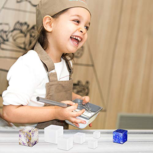 FineGood 5 Pcs Square Resin Molds Epoxy Resin Molds Molds Resin Mold Kit Silicone Resin Mold FineGood