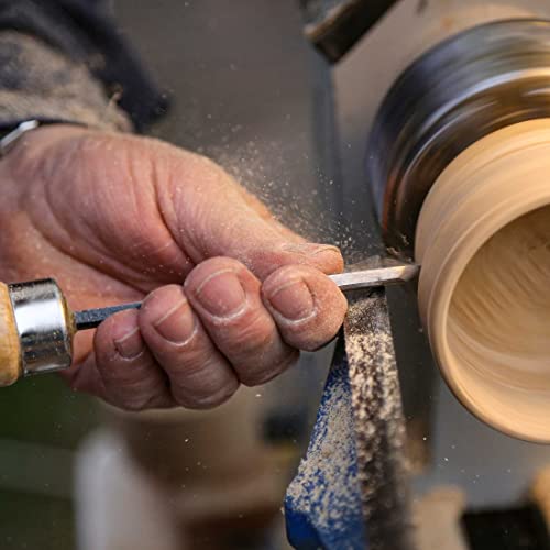 HAUTMEC Professional Wood Turning Chisel 8 pcs Set, Lathe Chisel Set with 2 Skew 1 Spear Point 1 Parting 1 Round Nose & 3 Gouge Tools for Beginners, HAUTMEC