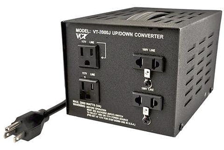 VCT VT-3000J Japanese Voltage Transformer Converter 110 Volt 100v, 3000 WATT, Black VCT