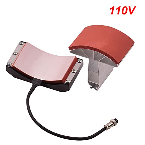 FAJIA Heat Press Hat Attachment, Hat Cap Press Mat Pad Heating Transfer Attachment Silica Gel 5.5x3 Inch 220V for Heat Press Machine Hat Heating FAJIA