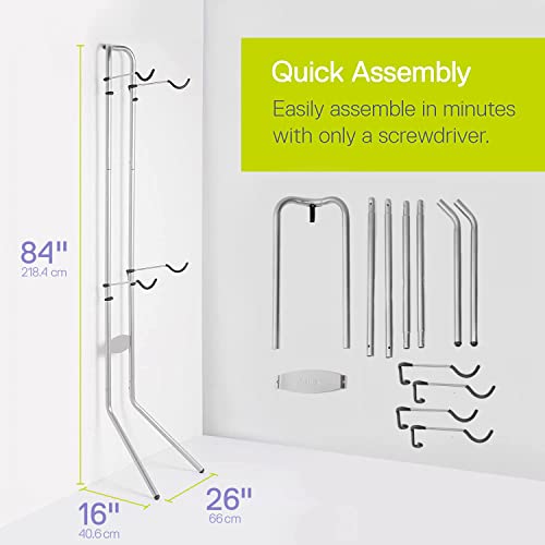 Delta Cycle Michelangelo 2 Bike Storage Rack - Gravity Fully Adjustable Bike Rack Garage For Road, MTB, and Hybrid Bicycles - Vertical Bike Rack Delta Cycle & Home