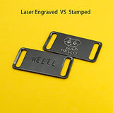 StayMax Aluminum Engraving Blanks Tags Stamping Blanks Tags Blank Dog Tag Pet ID Tag 25 Pieces (Black) StayMax