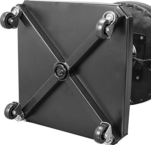 Torin ATR6350B Rolling Pneumatic Creeper Garage/Shop Seat: Padded Adjustable Mechanic Stool with Tool Tray Storage, Black Torin