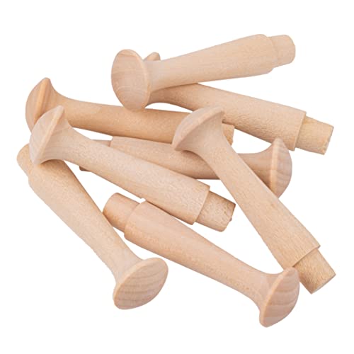 Birch Medium Shaker Pegs | 2-1/2" Length | Pack of 10 | Wood Pegs for Hanging | Coat Rack Pegs | UA-87-BWSP UNIQANTIQ HARDWARE SUPPLY
