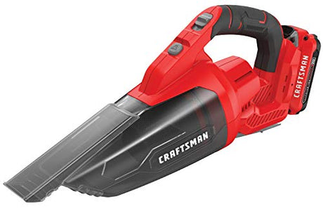 Craftsman V20 Cordless Hand Vacuum, 45 CFM, 2 Stage Filtration System with Filter, Battery and Charger Included (CMCVH001C1) Craftsman