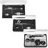 PointZero Airbrush Dual Action Airbrush Kit with 3 Airbrushes PointZero