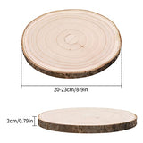 FORACKS Natural Round Wood Slices 6 Pack 8-9 inches Unfinished Wood kit Circles DIY Crafts Wood Ornament Discs FORACKS