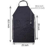 VWELL Rubber Vinyl Waterproof Apron for Men Women, Dishwashing, Chemical Lab Work Apron Butcher Apron PVC Grooming Apron VWELL