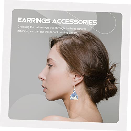 LALAFINA 24pcs Sublimation Earrings Teardrop Earrings Double Sided Earrings DIY Crafts Sublimation Blank Earrings DIY Earrings Supplies Unfinished LALAFINA