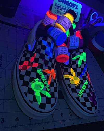 Angelus Neon Acrylic Paint Starter Kit, 6 Pack for Shoes, Boots, Bags, Furniture, Shirts, & More Angelus