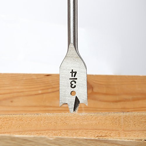 WORKPRO 13-Piece Spade Drill Bit Set in SAE, Paddle Flat Bits for Woodworking, Nylon Storage Pouch Included WORKPRO