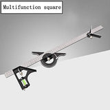 Stainless steel t square ruler Adjustable sliding combination Square Square Ruler & Protractor Level Measure Measuring Set 4-Piece 12" 4R Combination Lurui