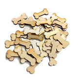 Healifty 100pcs Wood DIY Crafts Cutouts DIY Wood Dog Bone Cutouts Animal Wood Token Wood Cutouts Blank Dog Bone Slice Wood Crafts Unfinished Wood Healifty
