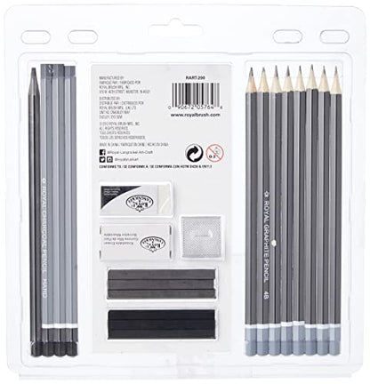 Royal & Langnickel RART-200 Essentials Sketching Pencil Set, 21-Piece - WoodArtSupply