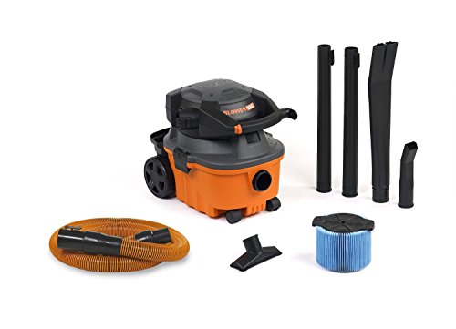 RIDGID Wet Dry Vacuums VAC4010 2-in-1 Compact and Portable Wet Dry Vacuum Cleaner with Detachable Blower, 4-Gallon, 6.0 Peak HP Leaf Blower Vacuum - WoodArtSupply