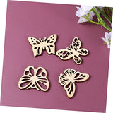 ARTIBETTER 100pcs Unfinished Wood Crafts Unfinished Wood Butterfly Rustic Wood Butterfly Wood Butterfly Tags Butterfly Wood Crafts Wood Butterfly ARTIBETTER