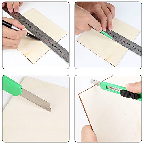 CertBuy 50 Pcs Unfinished Wood Pieces 6 x 6 Inch Square Blank Wood Natural Wooden Squares Cutouts for DIY Crafts, Painting, Staining, Carving, CertBuy