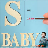 17 Inch Unfinished Wood Letter for Wall Decor, Paintable Thick Wooden Letter for DIY Craft Projects, Blank Wood Alphabet Letter for Birthday, BIUWING