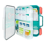 Be Smart Get Prepared First Aid Kit, Teal, 326 Piece, Exceeds OSHA and ANSI Guidelines 100 People - Office, Home, Car, School, Emergency, Survival, Be Smart Get Prepared