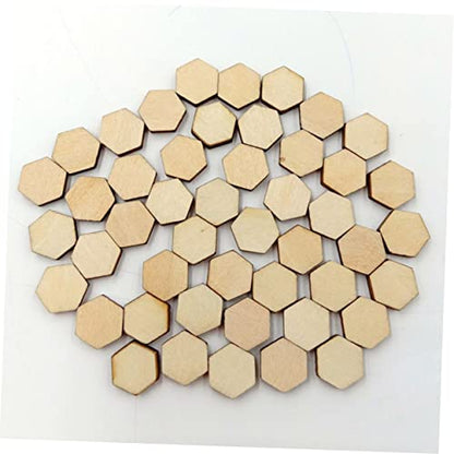 Hexagon Shape Wood for DIY Arts Craft Ornaments for Craft for Woodsy Decor Unfinished Wooden Pieces Hexagon Shape Cutout Wood Cutouts Ornaments