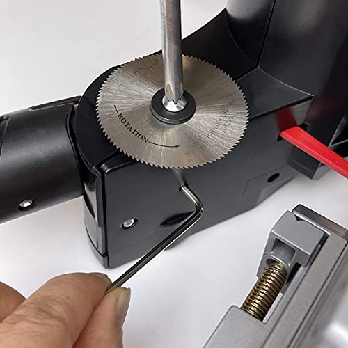 JOUNJIP Mini Miter Cut-Off Chop Saw for Hobby Miniature Model Making, Arrow Shafts, Zinc Stained Glass Came, 223/5.56 Brass - Cuts Max. 1/2"High x JOUNJIP