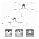 Kofarrten LED Garage Lights, 80W LED Garage Ceiling Lights with 5 Deformable Panels, 8000LM LED Shop Lights for Garage E26/E27 LED Light Bulbs for Kofarrten