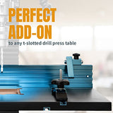 POWERTEC 24" Drill Press Fence Set w/T Slot Fence, Mounting Brackets, Flip Stops, Hold Down Clamps, Hardware for T-Slot Drill Press Table Tops, 71633 POWERTEC