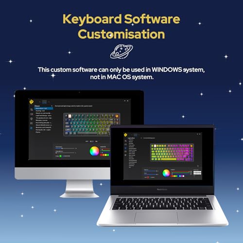 EPOMAKER x LEOBOG Hi75 Aluminum Alloy Wired Gaming Keyboard Barebones Kit, 75% Gasket-Mounted RGB Creamy Keyboard, Hot-swap Custom Mechanical EPOMAKER