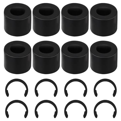8pcs Rubber Roller Resolution for Cricut Maker and 8pcs Rubber Roller Replacement, Keep Rubber from Moving Retaining Clip Rings Compatible with