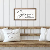 Personalized Framed Wooden Family Name Sign | Custom Family Established Wood Sign | Family Sign Wood Wall Decor… (9" x 18") MRC Wood Products
