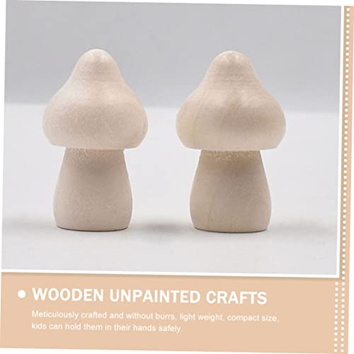 Ciieeo 9 Pcs Unfinished Wooden Mushroom Wooden Mushroom Set