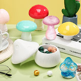 BBTO 14 Pcs Jar Resin Mold Mushroom Jar Silicone Mold Jewelry Holder Container Epoxy Mold Resin Jar Mold with Lid Casting Trinket Box Candle Holder BBTO